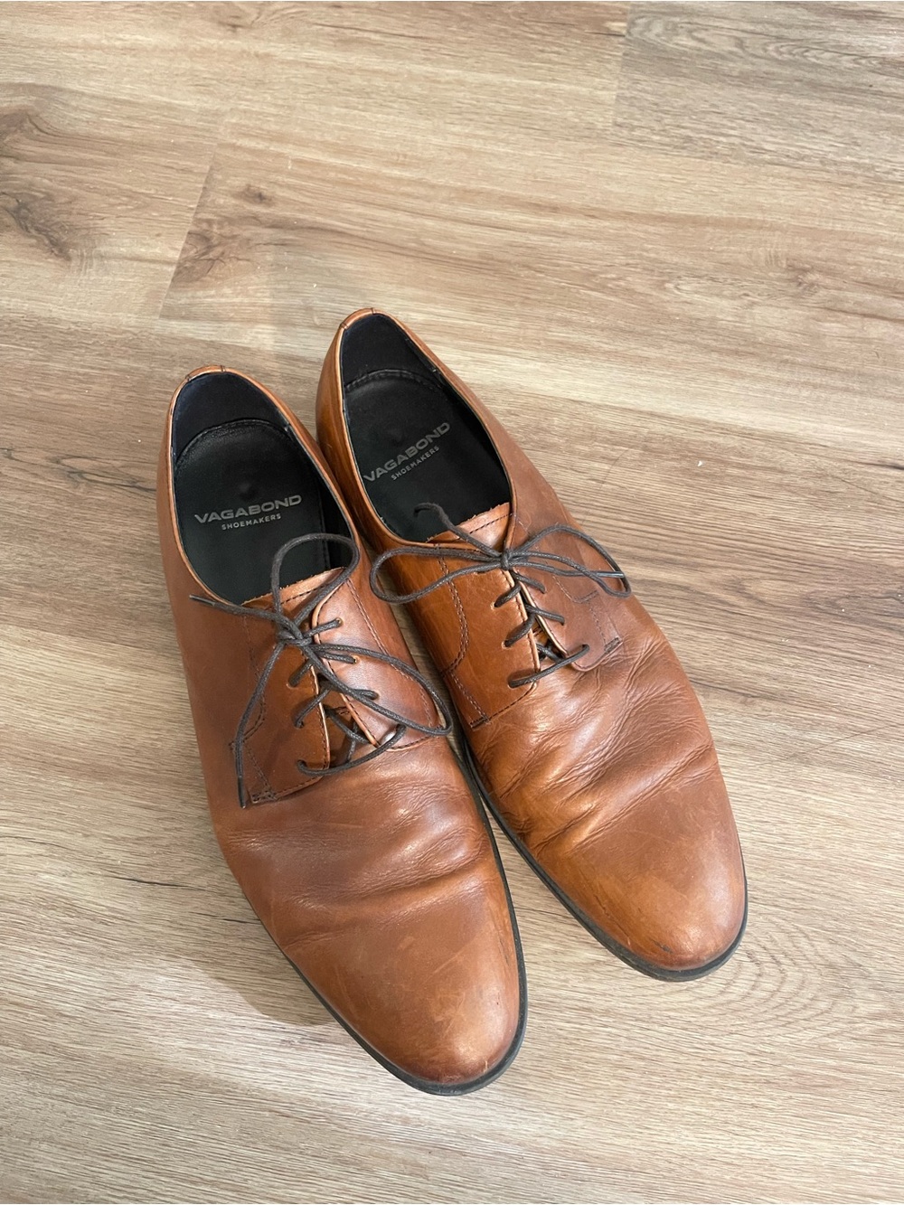 Vagabond Men's Tan Leather Derby Shoes